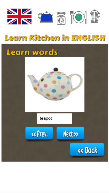 Learn Kitchen Words in English Language screenshot-3