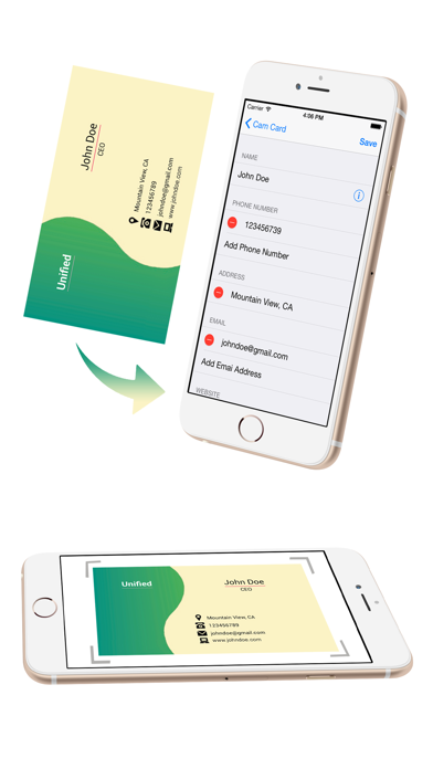 Card Contact - business card reader & business card scanner & visiting card Screenshot 1