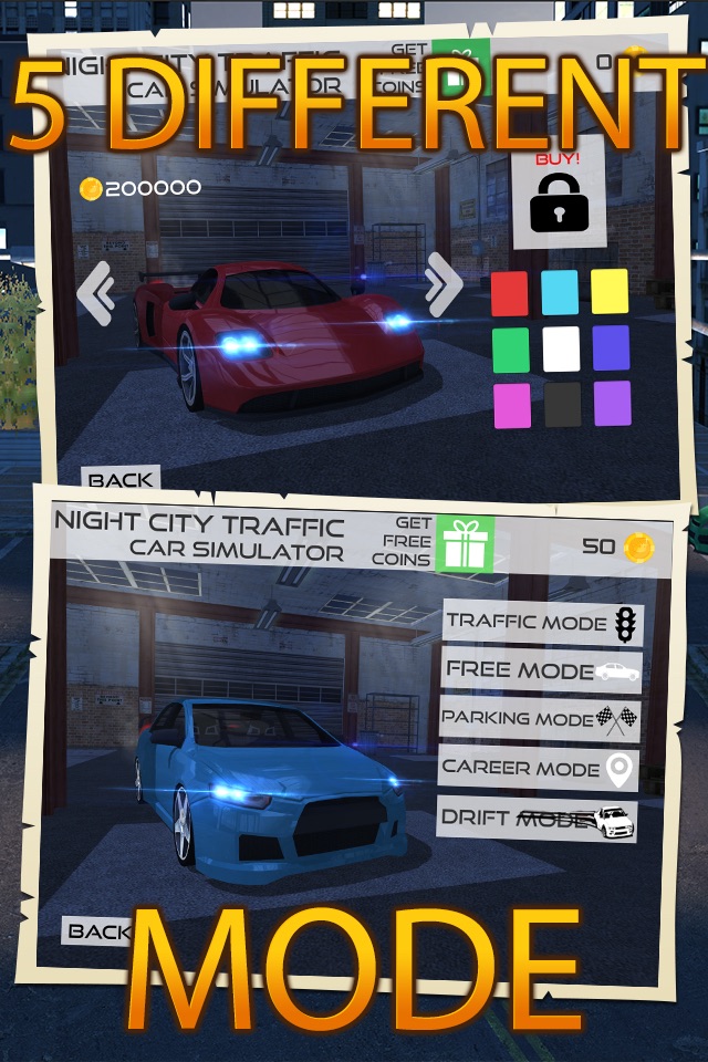 Night Traffic Car Driving Parking Career Simulator screenshot 3