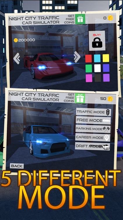 Night Traffic Car Driving Parking Career Simulator