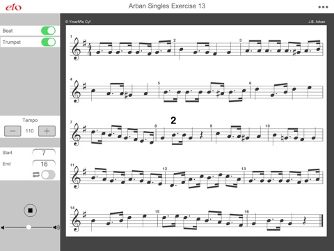 Arban Single Tonguing Ex. 13 - Advanced Trumpet & Cornet Practice screenshot 2