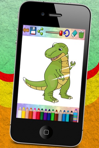 Connect dots and paint dinosaurs (dinos coloring book for kids) - Premium screenshot 3