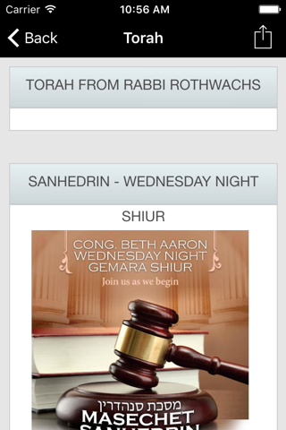 Congregation Beth Aaron screenshot 2