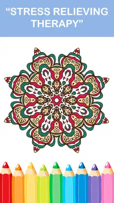 스크린샷 5 Libros Para Colorear De Mandala - Terapia De Colores Gratis Estrés Alivio Páginas Compartir Para Adultos iphone