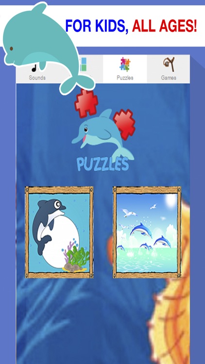 dolphin games free for kids - jigsaw puzzles & sounds