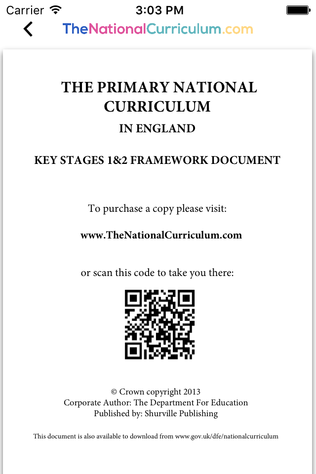 The National Curriculum App