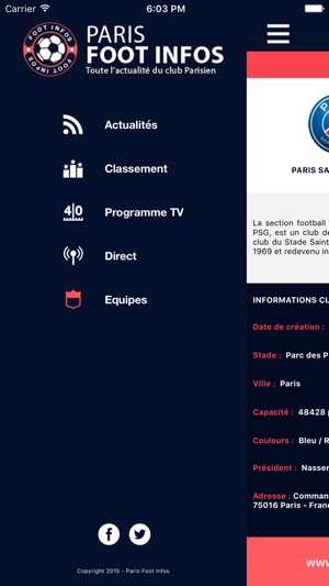 Paris Foot Infos : Ici c'est toute l'actualité du club paris(圖5)-速報App