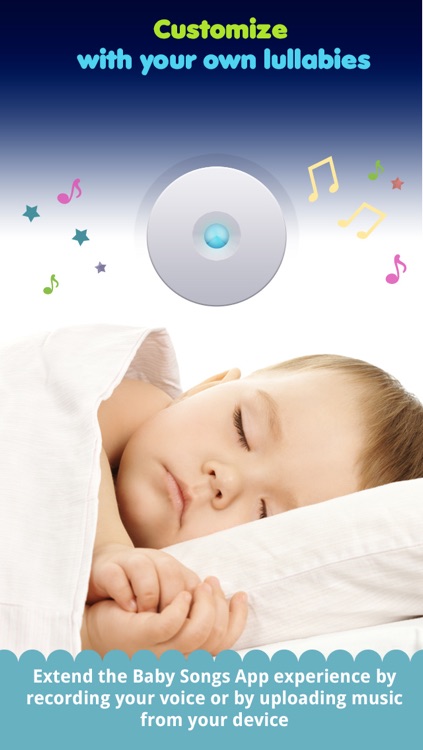 Baby songs 2 : bed time companion with lullabies,white noises and night light screenshot-3