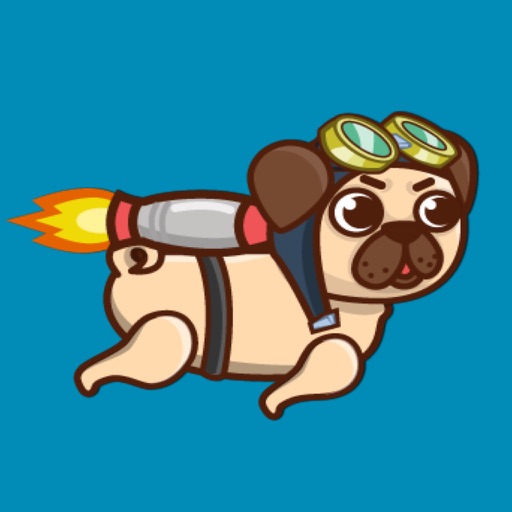 Rocket Pug Icon