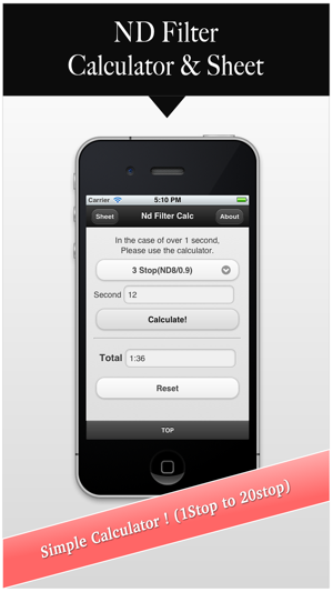 NDFilter Calculator&Sheet (Long Time Exposure Photography)(圖2)-速報App