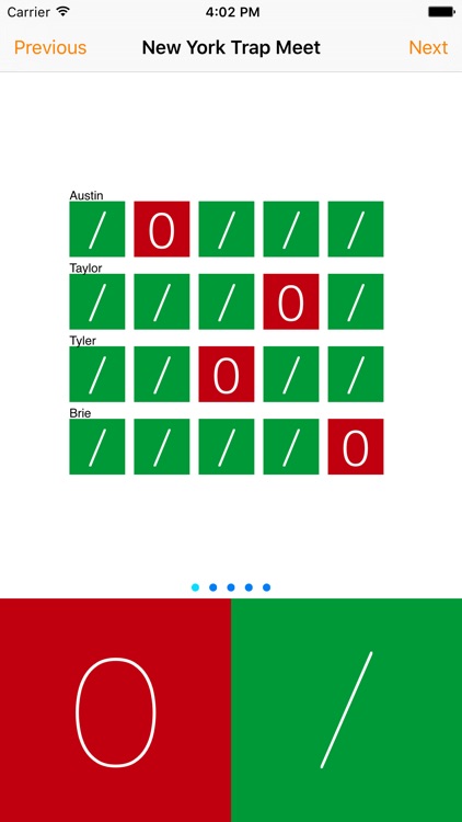 Trap Score Sheet