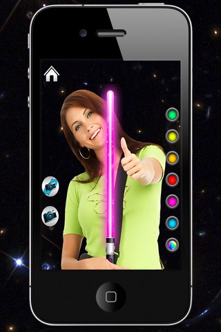 Lightsaber of galaxies Simulator of laser sword with sound effects and camera to take pictures - Premium screenshot 3