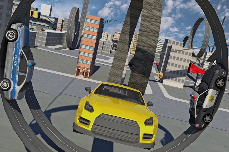 Police Driver Car Extreme racing Stunt Simulator screenshot 2