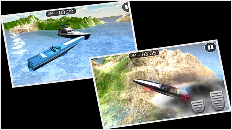 Emergency Police Boat Drive 3D screenshot-3