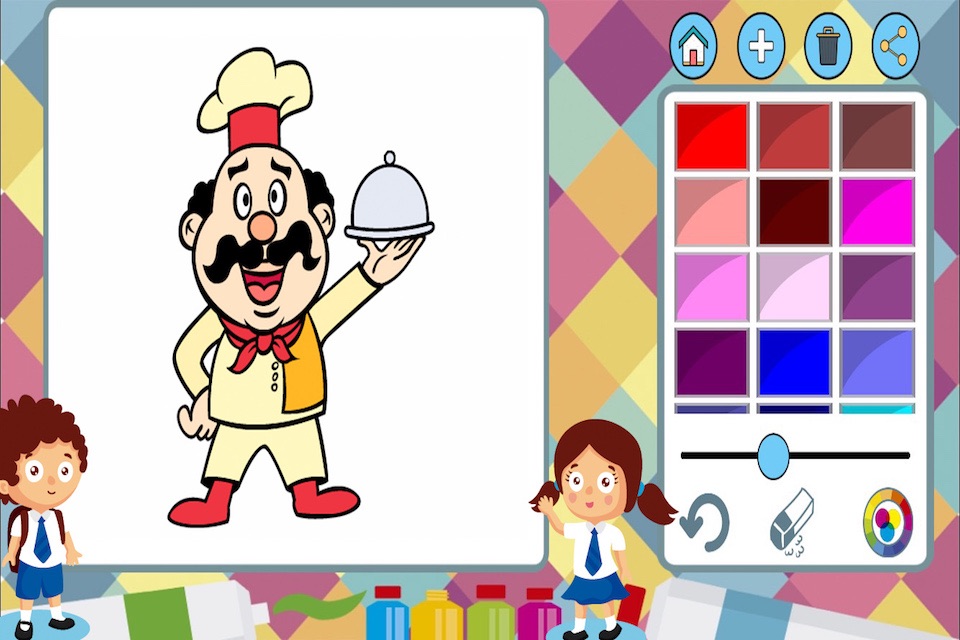 Fire and police paint - coloring book professions screenshot 3