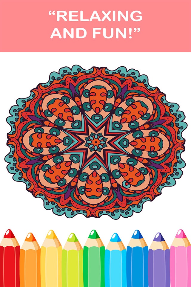 Mandala Coloring Books - Colors Therapy Free Stress Relieving Pages And Share For Adults screenshot 2