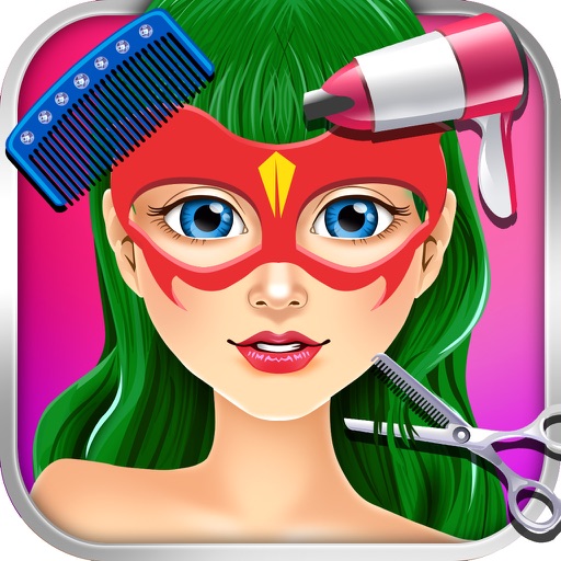 Superhero Princess Hair Salon - fun nail makeover & make-up spa girl games for kids! iOS App
