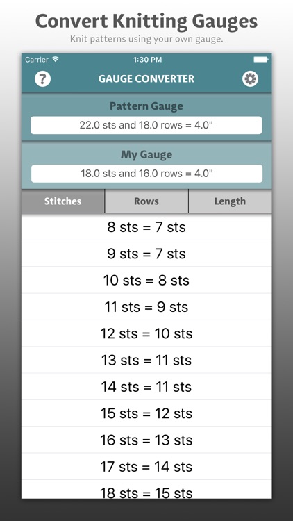 Gauge Converter by Knitastic Ninja