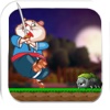 Cute Mouse Samurai Running