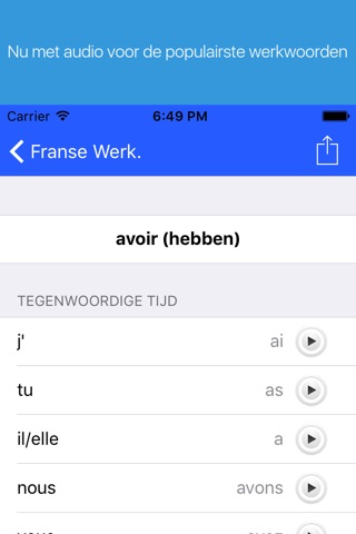 French Verb Conjugator Pro screenshot 3