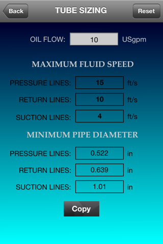 Hydraulic Tube Calculator screenshot 2