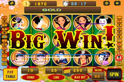 World of Samurai Casino Slots Free - Play Slot Machines, Fun Vegas Games! screenshot 2
