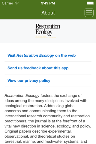 Restoration Ecology screenshot 4