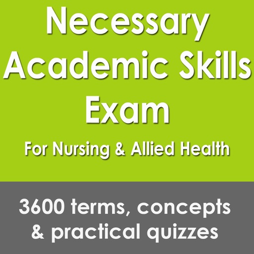 Necessary Academic Skills for Nurses: 3600 Flashcards icon