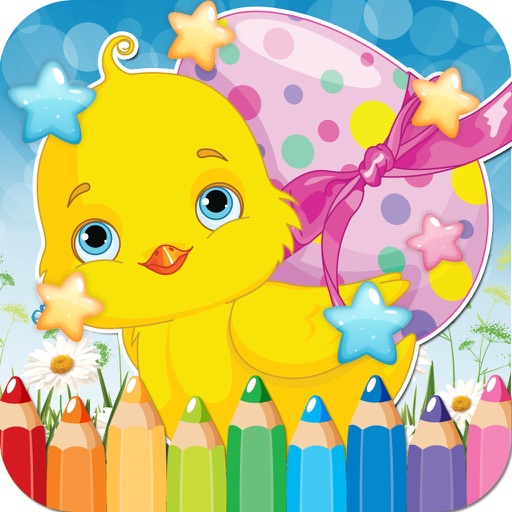 Chicken Drawing Coloring Book - Cute Caricature Art Ideas pages for kids iOS App