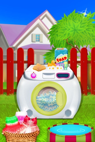 Ironing Newborn Clothes washing girls games for babies screenshot 3