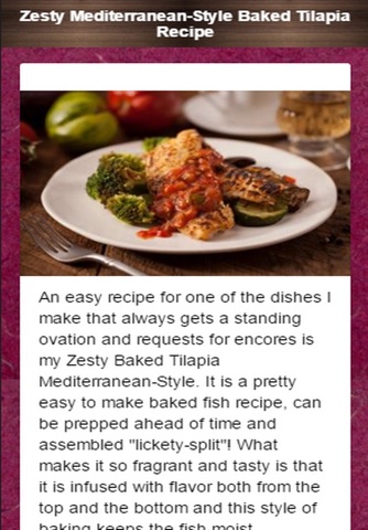 Tasty Tilapia Recipes screenshot 2