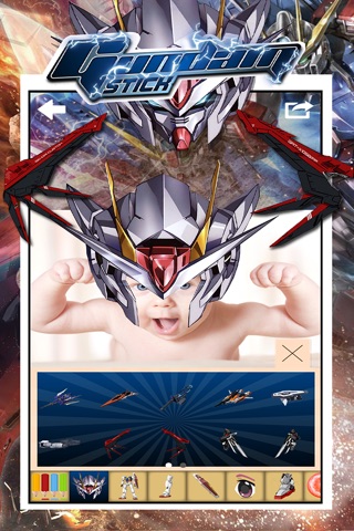 Anime & Manga Gundam Sticker Camera : Super Fashion Photo Dress Up For Sword Art Online Cartoon screenshot 4