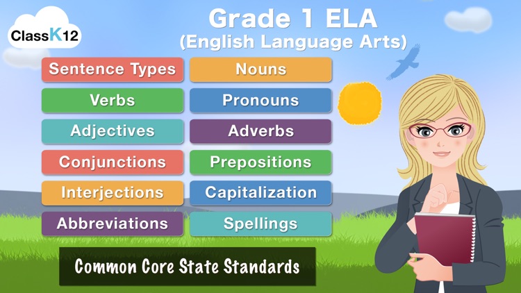 First Grade Grammar by ClassK12 - A fun way to learn English Language Arts [Lite] screenshot-0