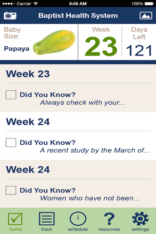 BHealthy Baby – The Baby App from Baptist Health System screenshot 2