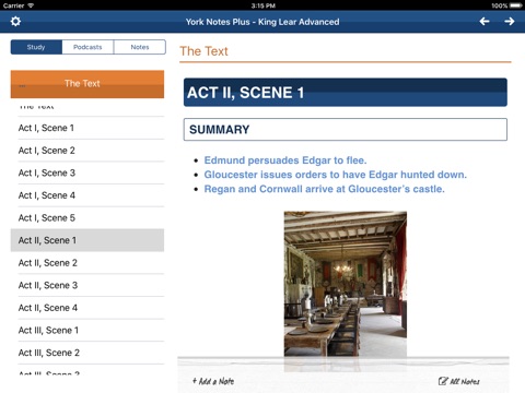 King Lear York Notes Advanced for iPad screenshot 2