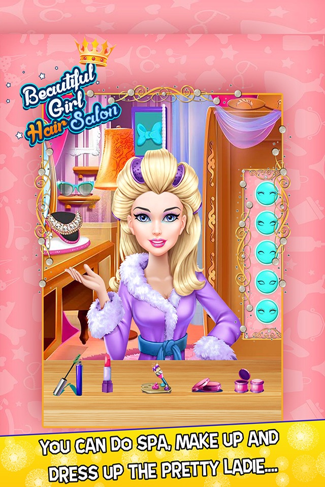 Beautiful Girl Hair Salon with Dress Up kids Game screenshot 3