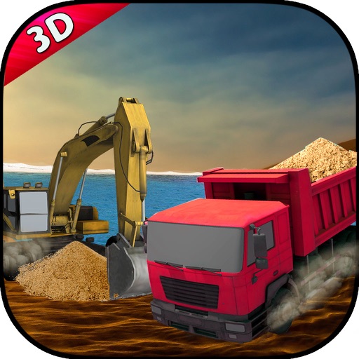 Transport Truck 3D: River Sand icon