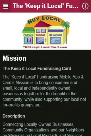 The 'Keep it Local' Fundraising App & Card screenshot 2