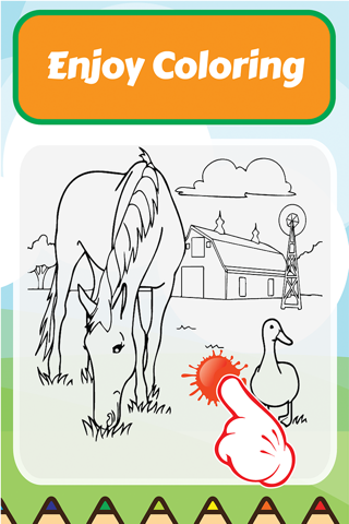 Coloring My Cute Farm Animals for Preschool boy and girl screenshot 3