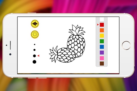 pineapple coloring book fruit show for kid screenshot 3