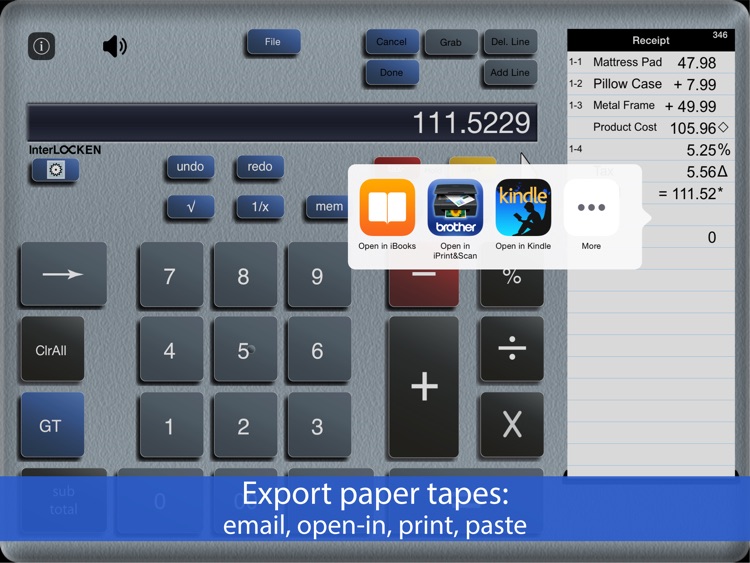 Accountant for iPad Calculator