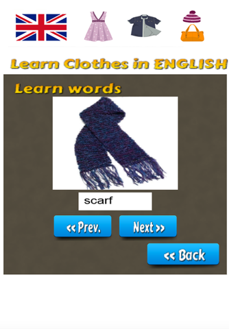 Learn Clothes in English Language screenshot 2
