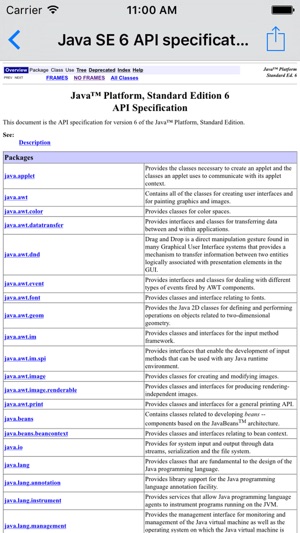 API Specification for Java SE 6