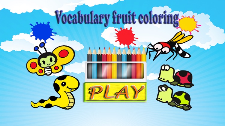 Animals Vocabulary Coloring Books