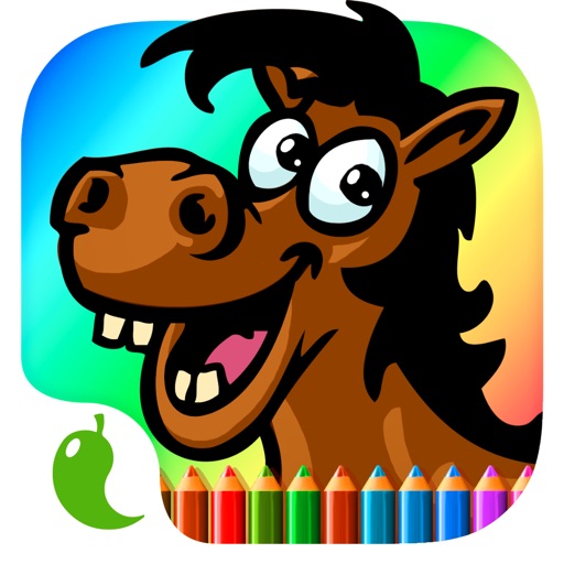 Farm Animals Coloring Book Pro - The creative paint and color animal how to draw app for kids and toddlers icon