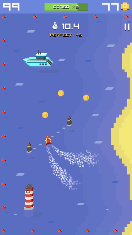 Pixel Bit Drift - Speed Boats Water Challenge