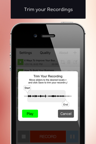 Mobile Podcaster - Record and Publish Your Podcast to WordPress, Libsyn and Dropbox screenshot 2