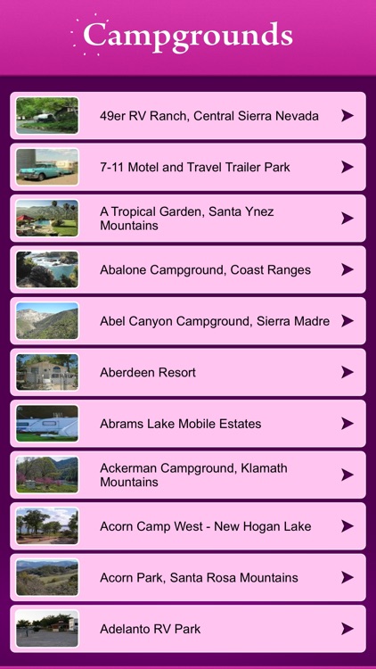 California Campgrounds and RV Parks Guide