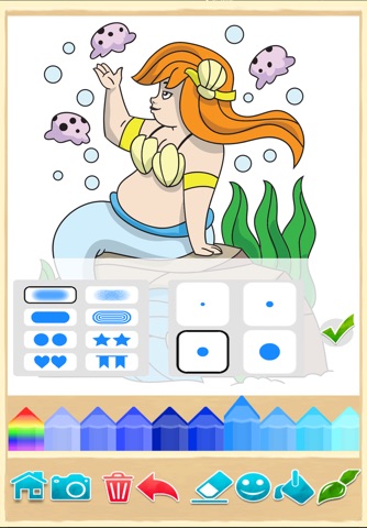 Mermaids coloring pages screenshot 3