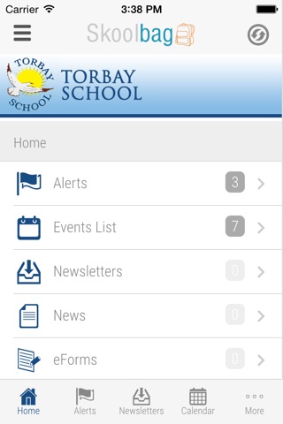 Torbay School - Skoolbag screenshot 2